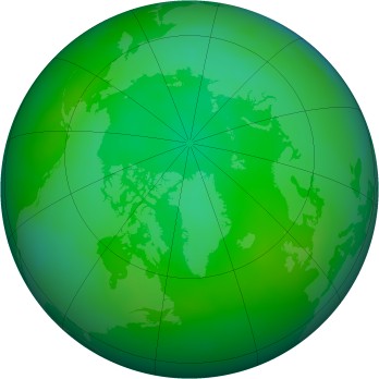 Arctic ozone map for 2012-07